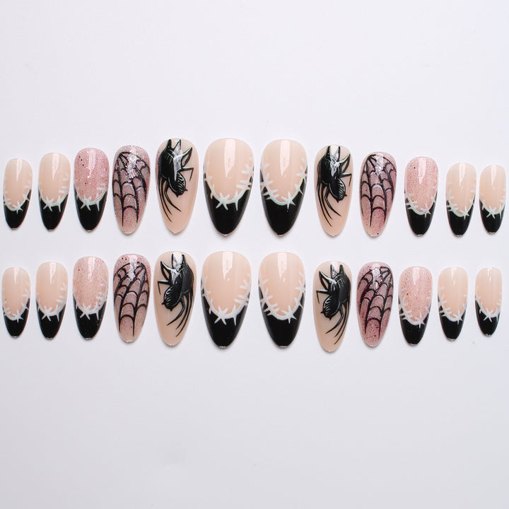 Creative spider design artificial nails Bowlift