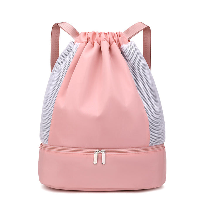 Sporty Mesh Backpack With Zipper Bowlift
