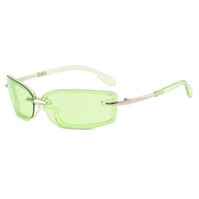 Women's fashionable sunglasses in futuristic design and transparent frame Bowlift