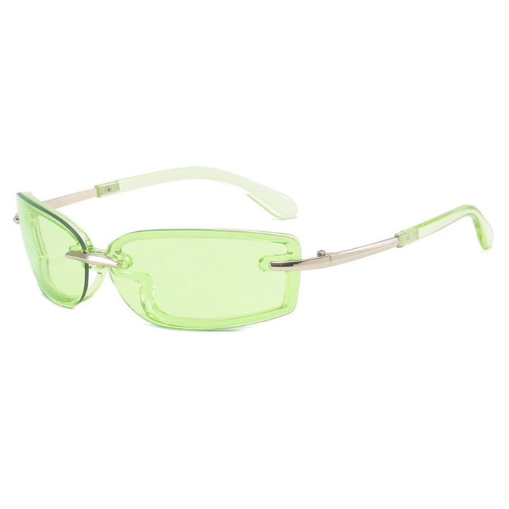 Women's fashionable sunglasses in futuristic design and transparent frame Bowlift