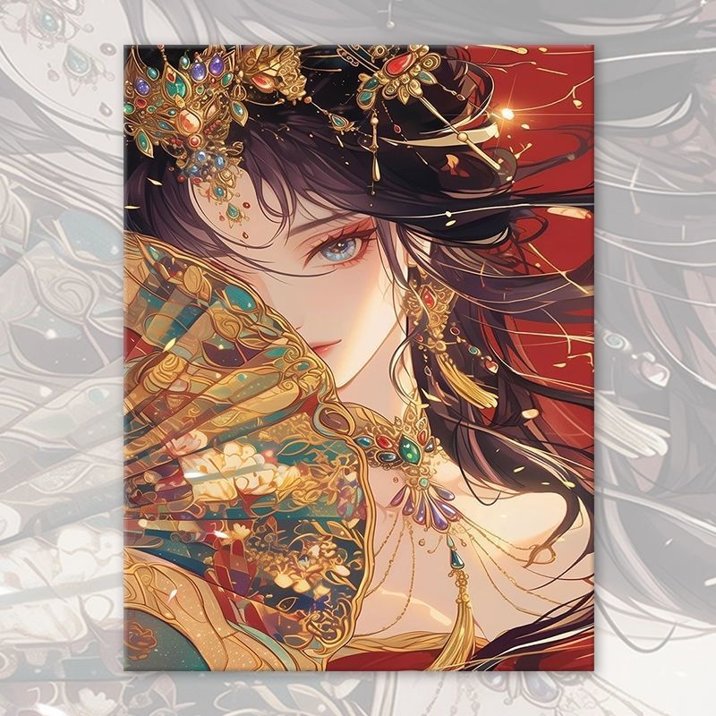Asian-Inspired Fantasy Portrait Canvas Art Bowlift