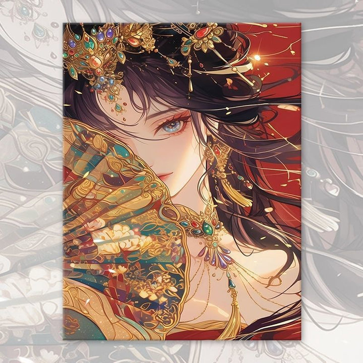 Asian-Inspired Fantasy Portrait Canvas Art Bowlift
