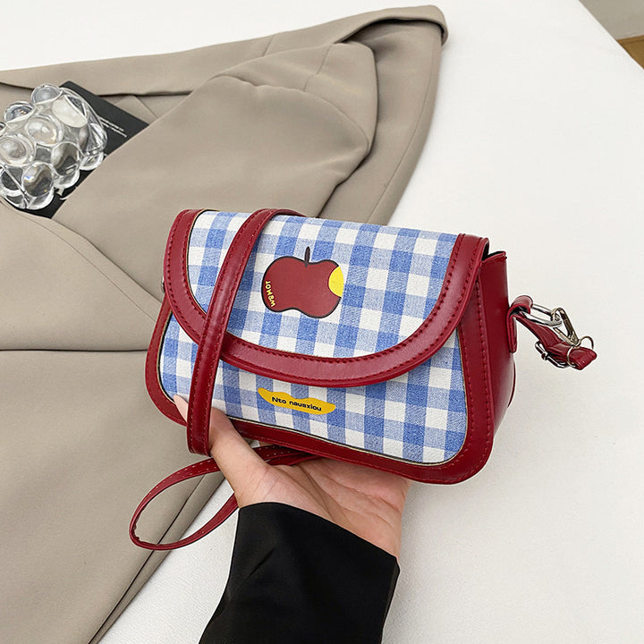 Playful Gingham Pattern Handbag Bowlift
