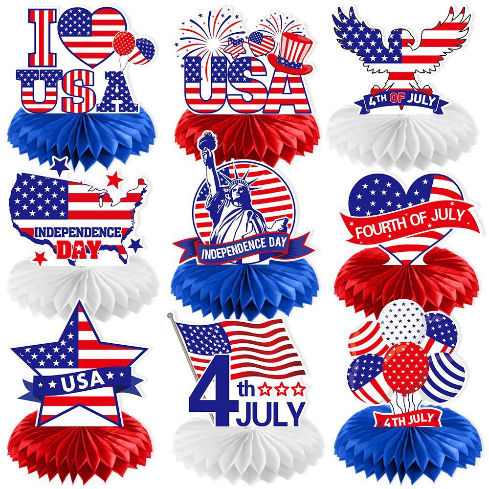 Unisex nan patriotic acrylic cake topper with US flag heart motif Bowlift
