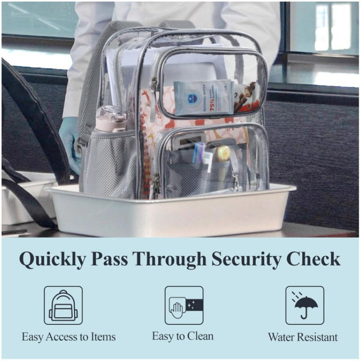 Transparent Backpack with Multiple Compartments Bowlift