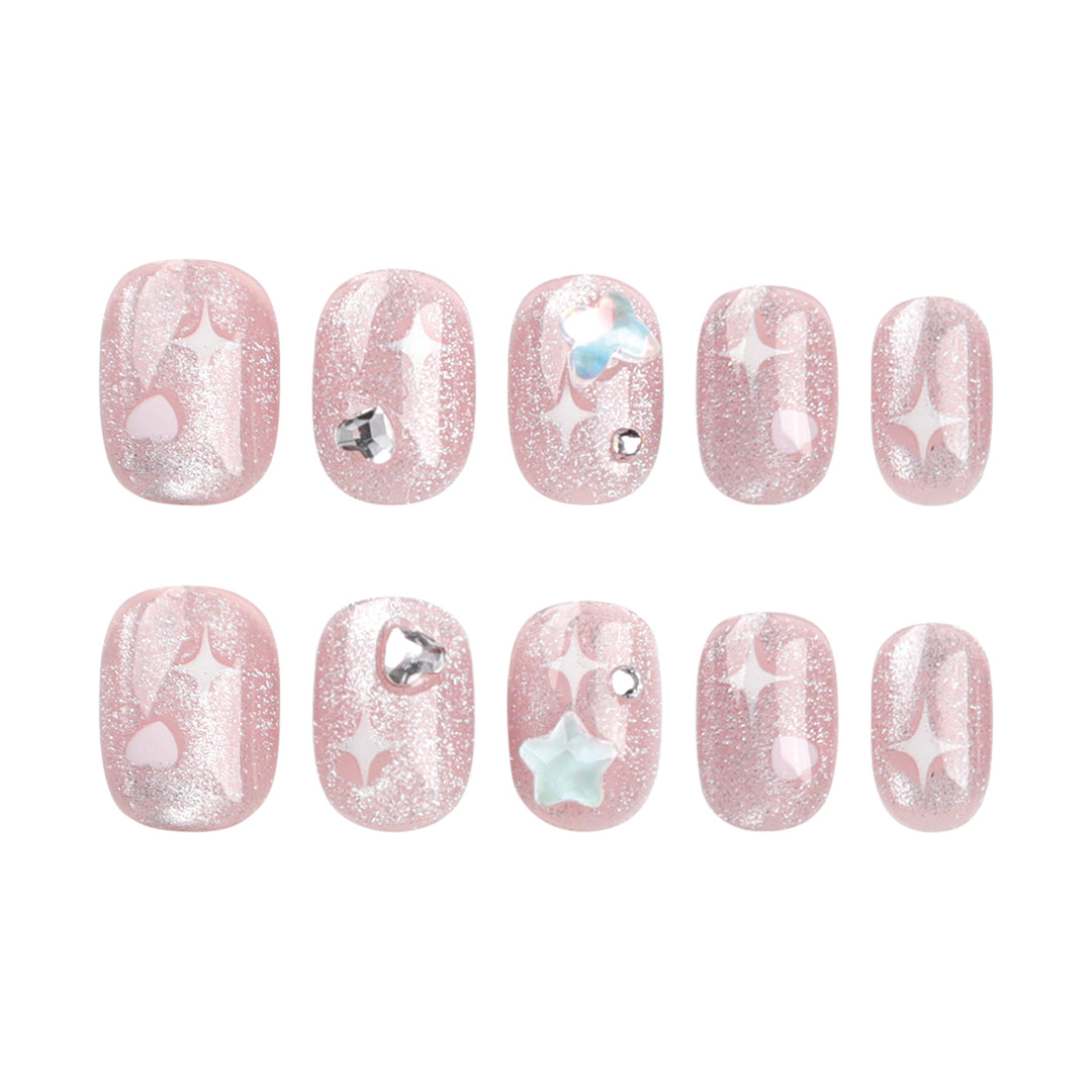 Artful Nail Art with Sparkling Accents Bowlift
