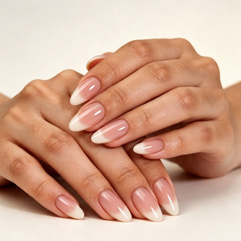 Almond-Shaped Gradient Press-On Nail Set Bowlift