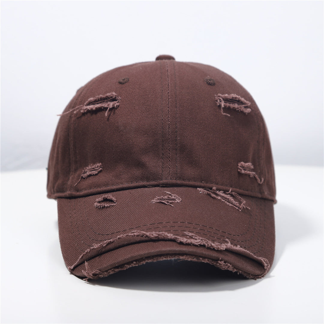 Men's Distressed Classic Cotton Baseball Cap Bowlift