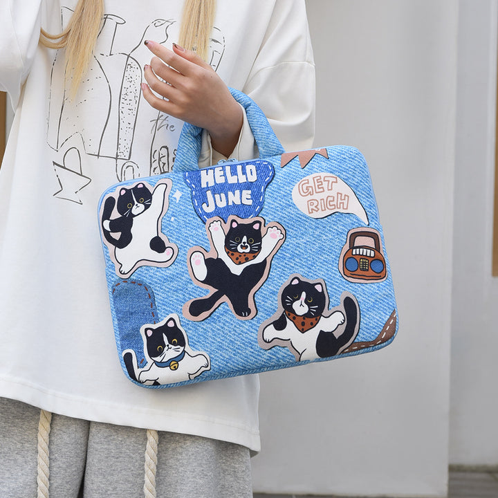Stylish laptop cover with cute dog design Bowlift