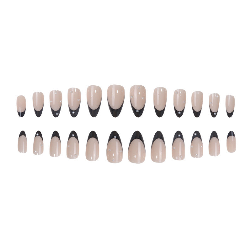 Elegant Stiletto Press-On Nails with Classic French Design Bowlift