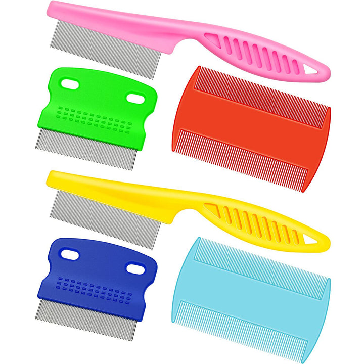 Precision stainless steel lice and flea comb set with ergonomic non-slip handles Bowlift