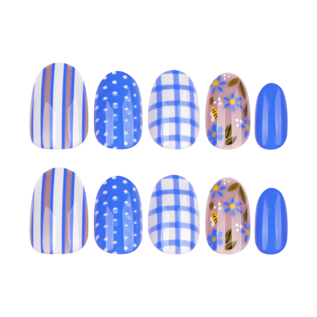 Artful Nail Art with Floral and Geometric Designs Bowlift