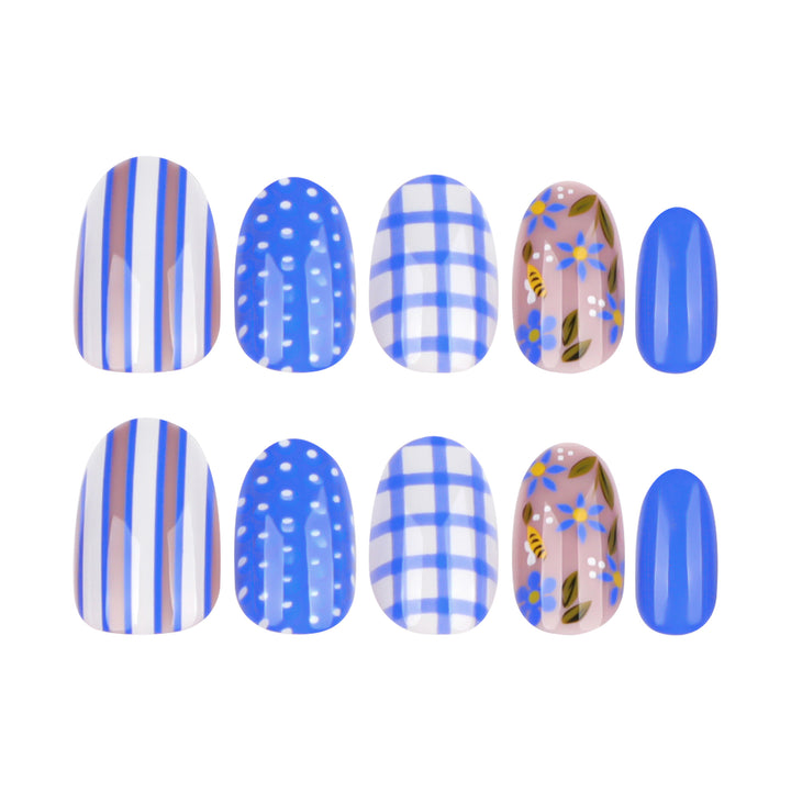 Artful Nail Art with Floral and Geometric Designs Bowlift