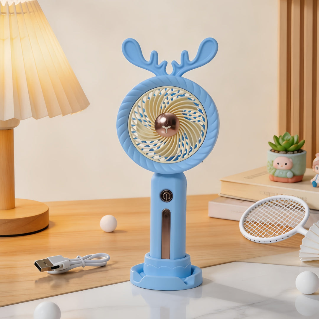 Women's Portable Mini Fan with Flexible Head and USB Connection Bowlift