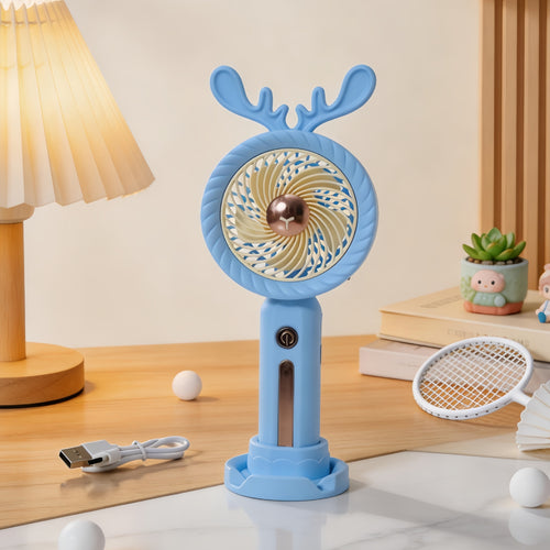 Women's Portable Mini Fan with Flexible Head and USB Connection Bowlift