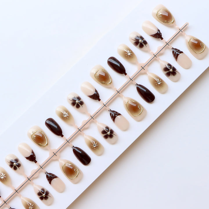 Elegant Artistic Press-On Nail Designs Bowlift