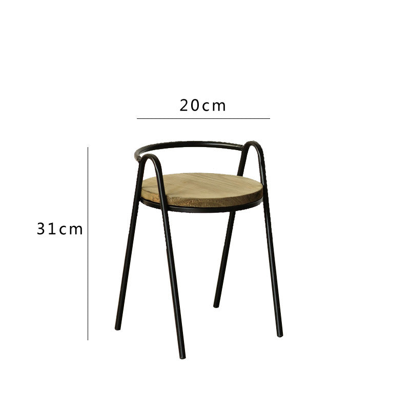 More modern stool with wooden seat Bowlift