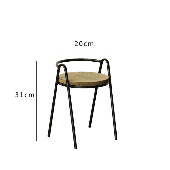 More modern stool with wooden seat Bowlift