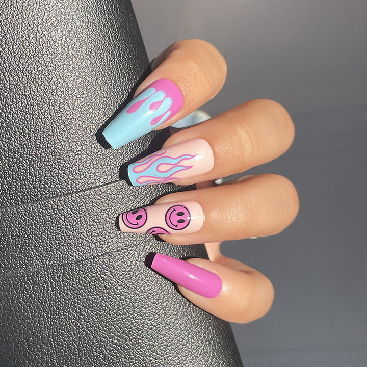 Playful Stiletto Nail Art Extensions Bowlift