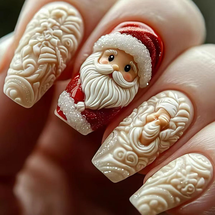 3D Decorative Holiday Nail Art Bowlift
