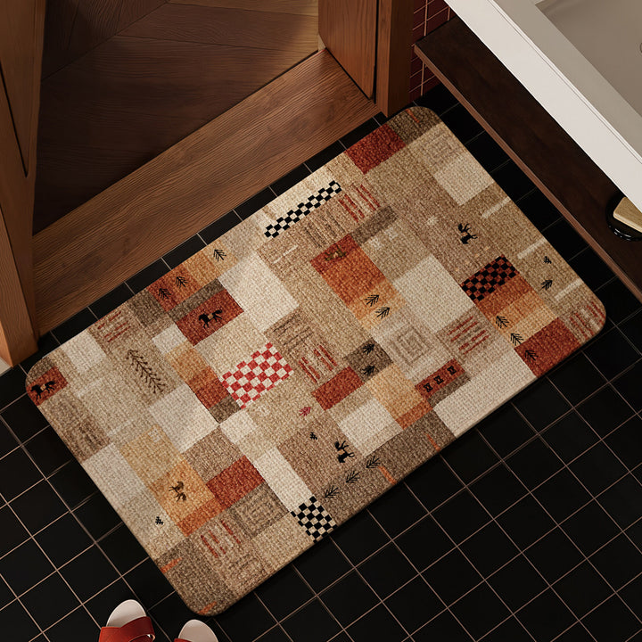 Decorative Star-patterned Bath Mat Bowlift