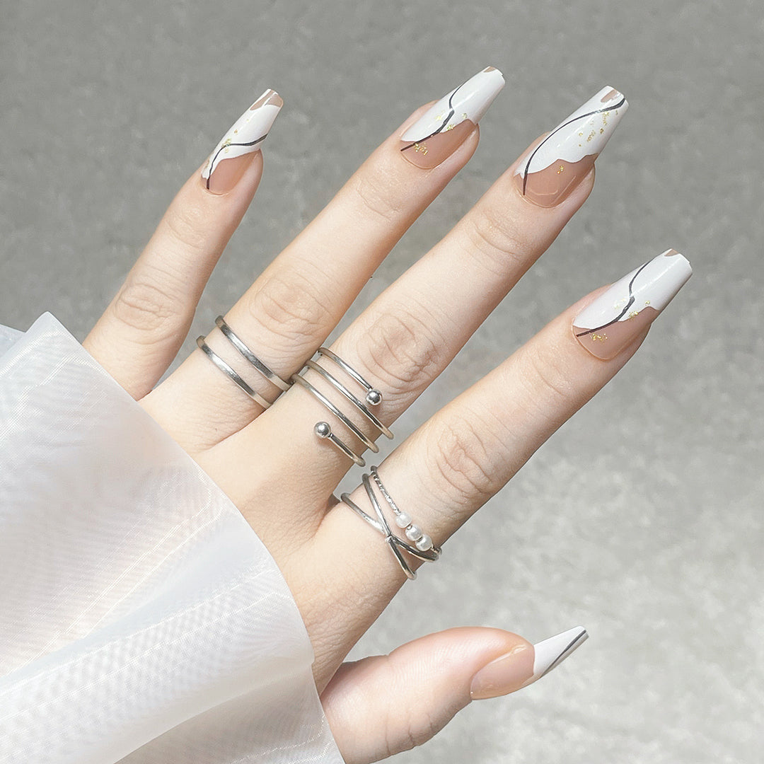 Artistic Press-On Nail Art Bowlift