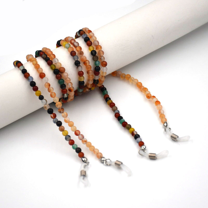 Gemstone Beaded Eyewear Retainer Chain Bowlift
