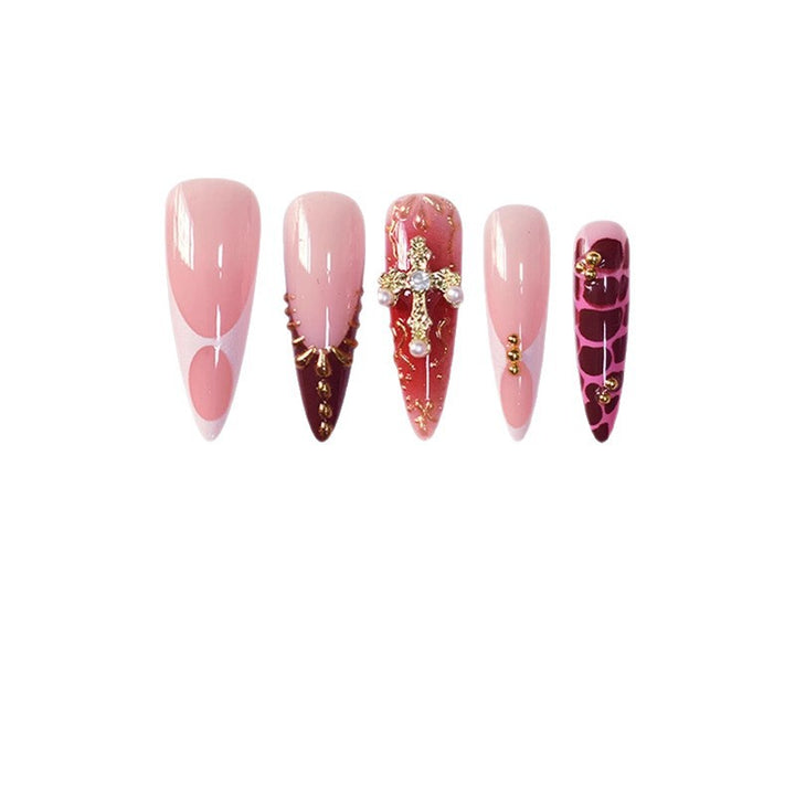 Elegant Stiletto Press-On Nail Set Bowlift