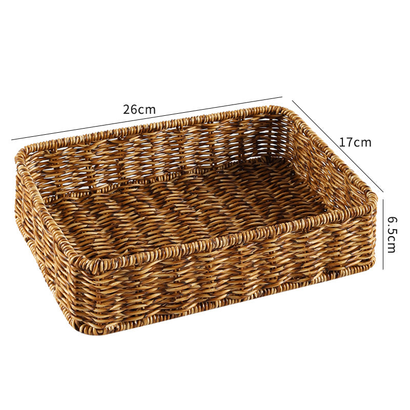Unisex Rectangular Storage Basket made of hand-woven material Bowlift