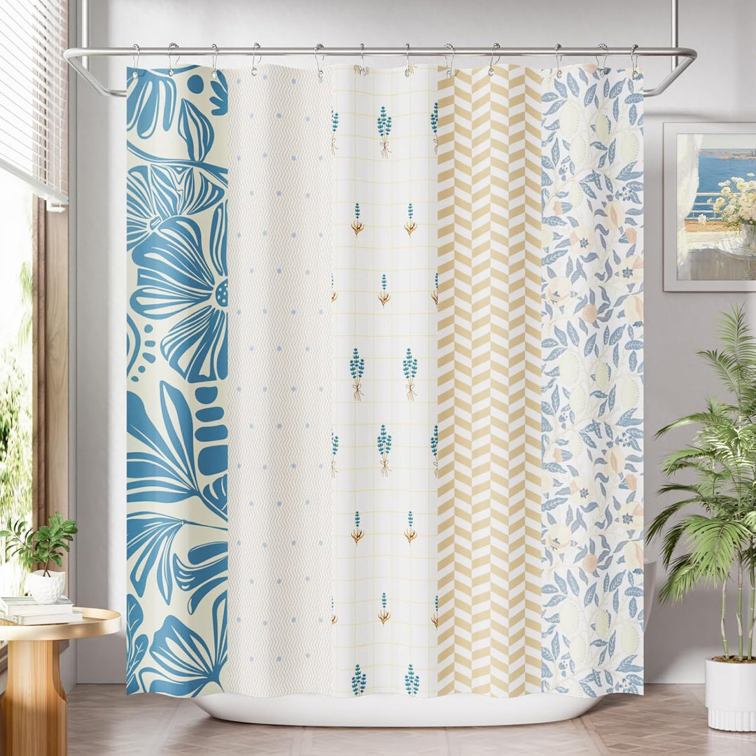 Modern Striped Shower Curtain Bowlift