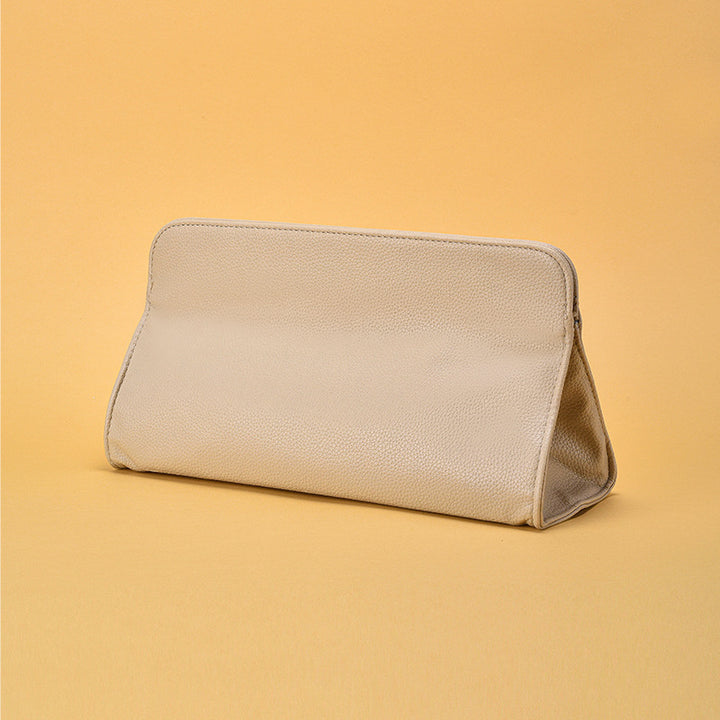 Textured Leather Cosmetic Pouch Bowlift