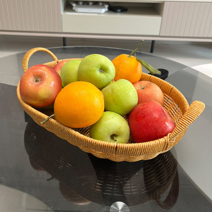 Women Oval Basket with Handles Bowlift