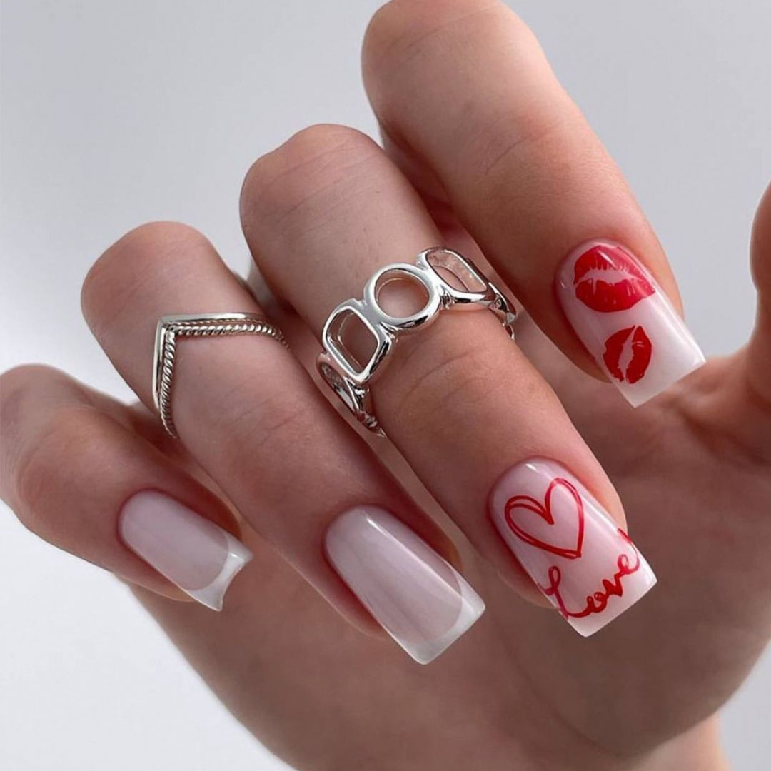 Romantic Love-Themed Nail Art Extensions Bowlift