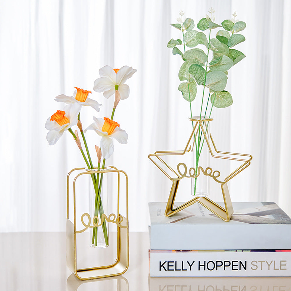 Decorative Heart-Shaped Glass Vase Stand