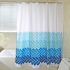 Geo-Patterned Shower Curtain Bowlift
