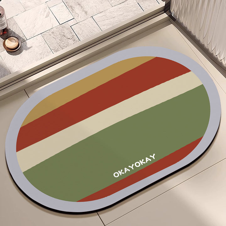 Decorative Floral Bathroom Mat Bowlift