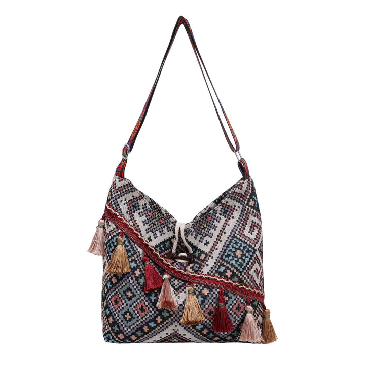 WoEthnic Patterned Flap Hobo Bag Bowlift