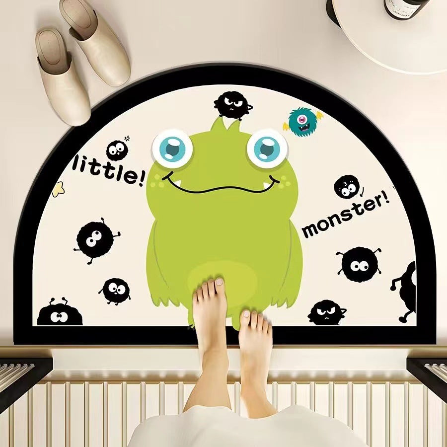Playful Monster-Themed Bath Mat Bowlift