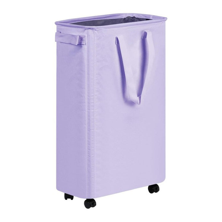 Foldable laundry basket with wheels and practical lid Bowlift
