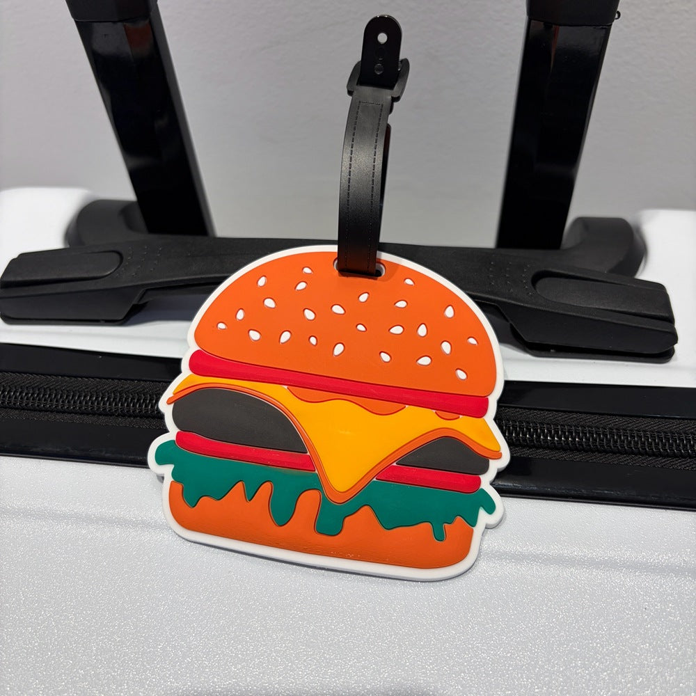 Playful Burger-Shaped Luggage Tag Bowlift