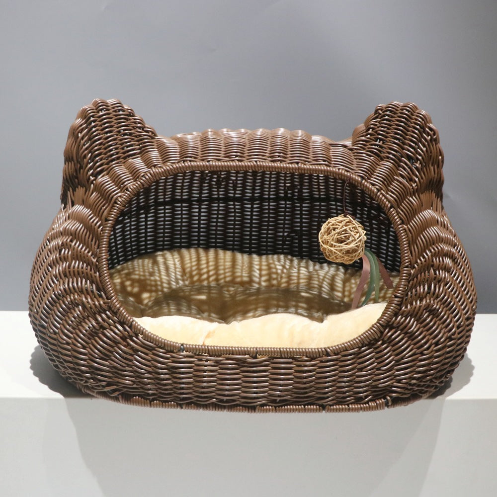 Cozy cat basket with ear design Bowlift