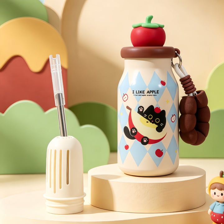 Women’s insulated bottle with practical carrying handle and playful bunny design Bowlift
