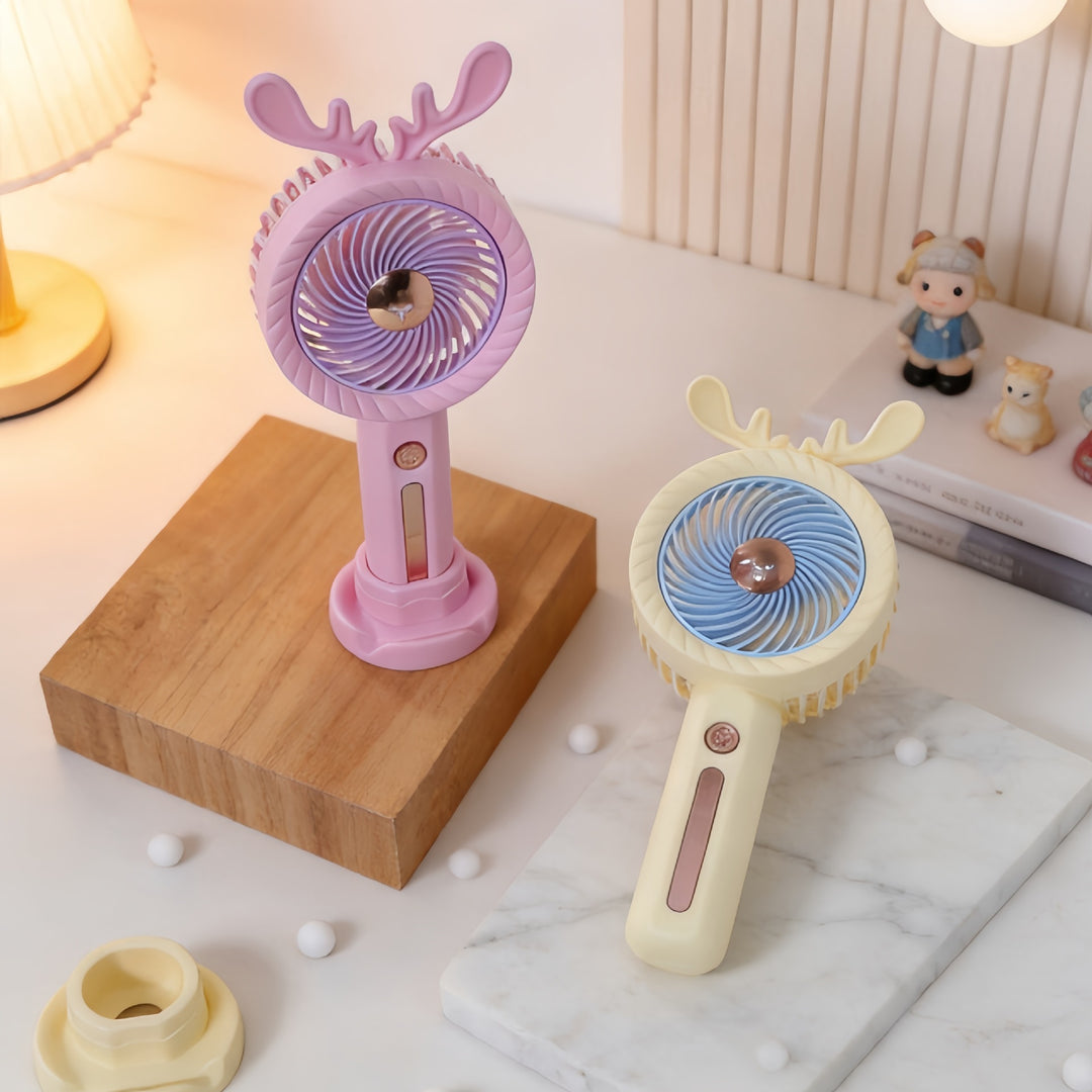 Women's Portable Mini Fan with Flexible Head and USB Connection Bowlift