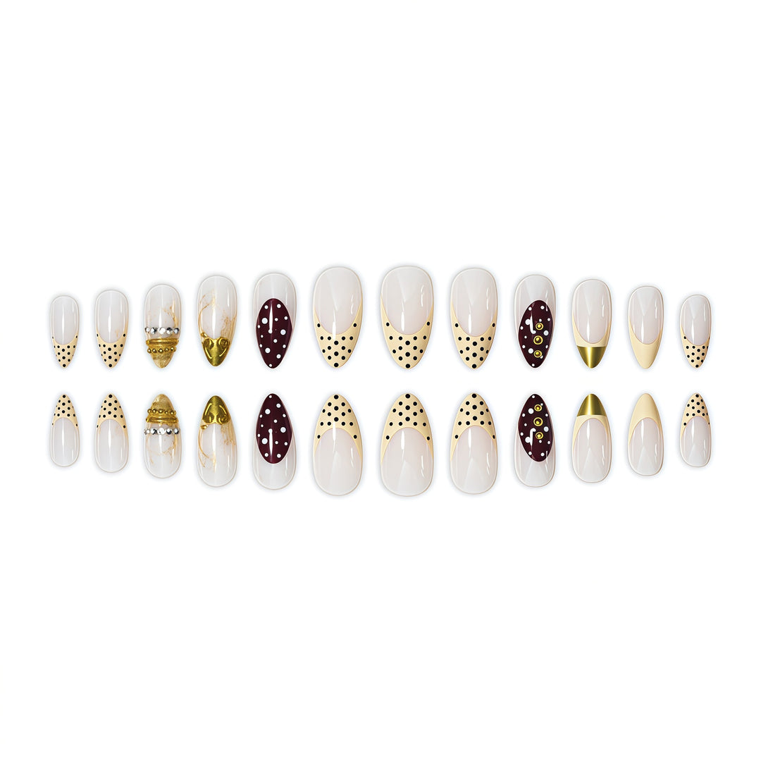 Decorative Stiletto Press-On Nail Art Extensions Bowlift
