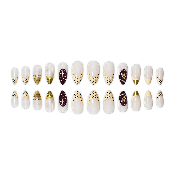 Decorative Stiletto Press-On Nail Art Extensions Bowlift