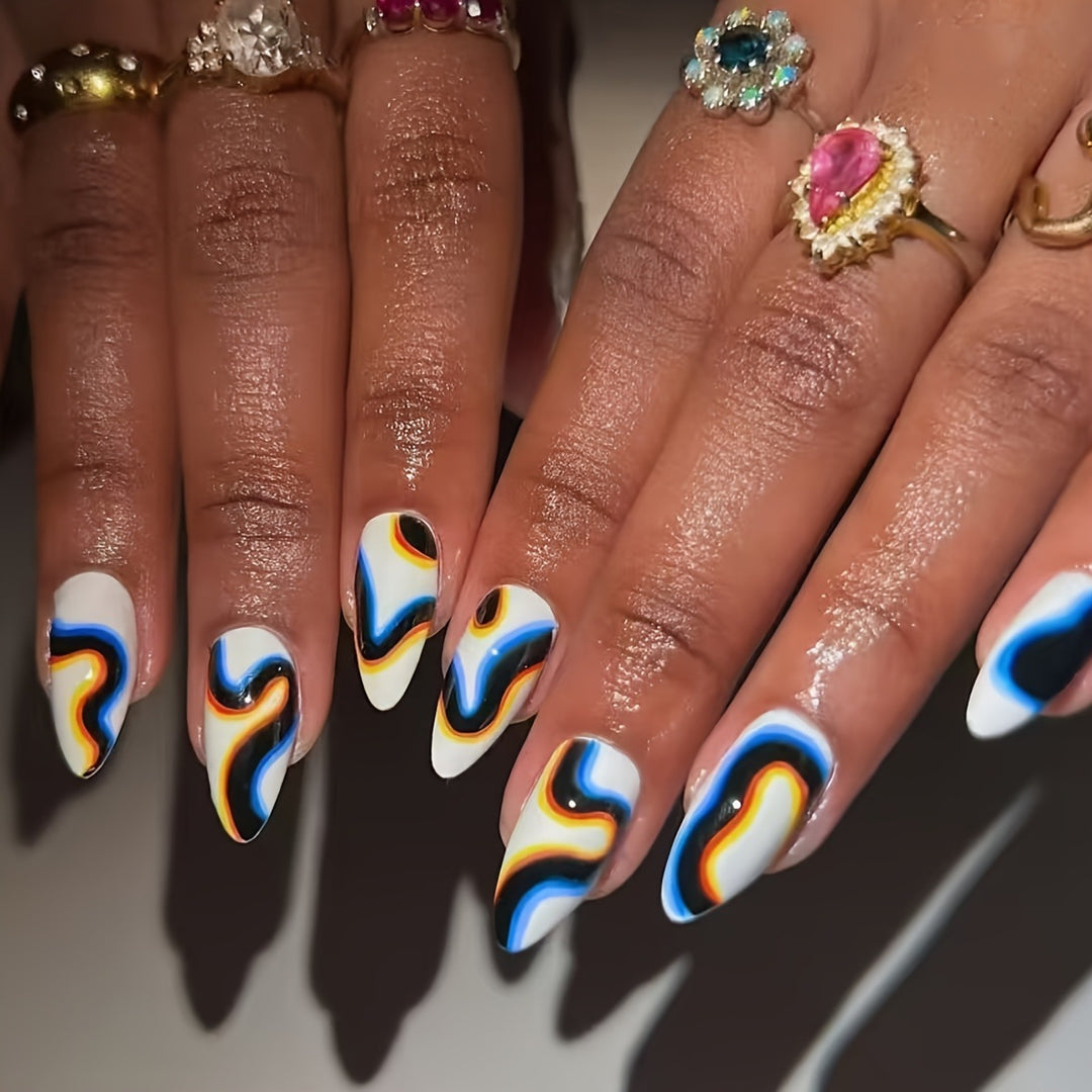 Abstract Artistic Nail Design Bowlift