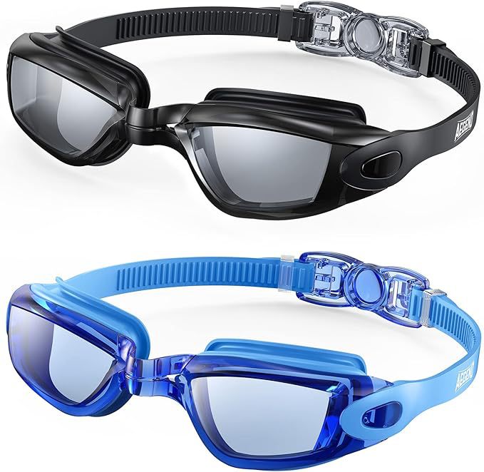 Swim goggles with adjustable head strap and anti-fog technology Bowlift