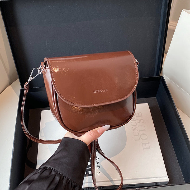 WoMinimalist Faux Leather Crossbody Bag Bowlift