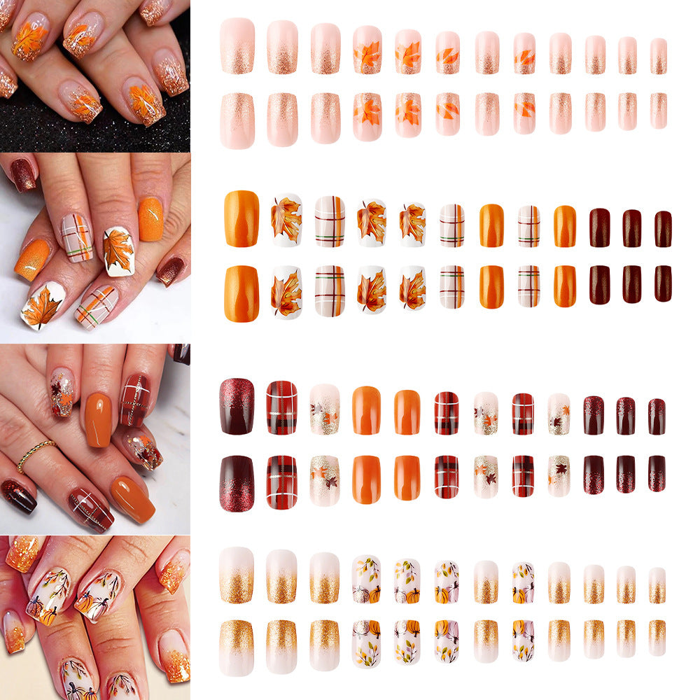 Autumn-Inspired Glitter Nail Art Set Bowlift