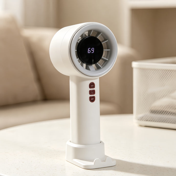 Portable Cooling Fan with Precise Temperature Display Bowlift